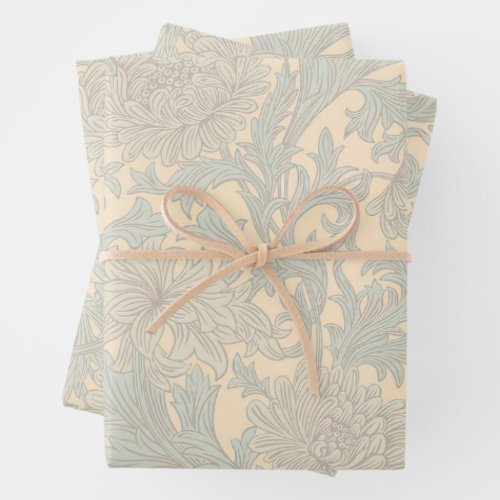 William Morris Chrysanthemum Pattern Wrapping Pape Wrapping Paper Sheets