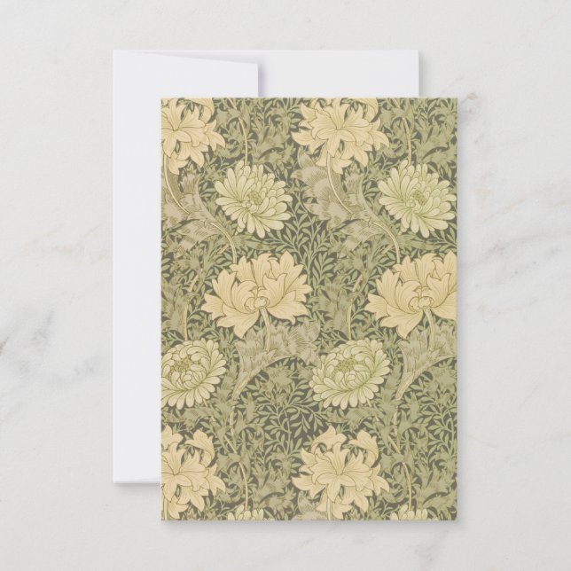 William Morris Chrysanthemum Print Card (Front)