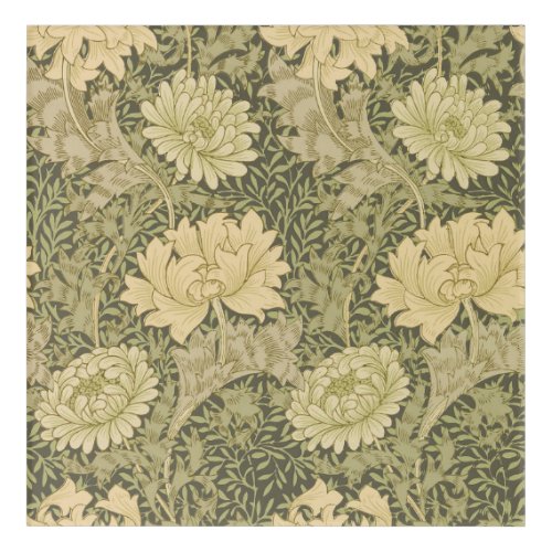 William Morris Chrysanthemum Sage Flower Acrylic Print