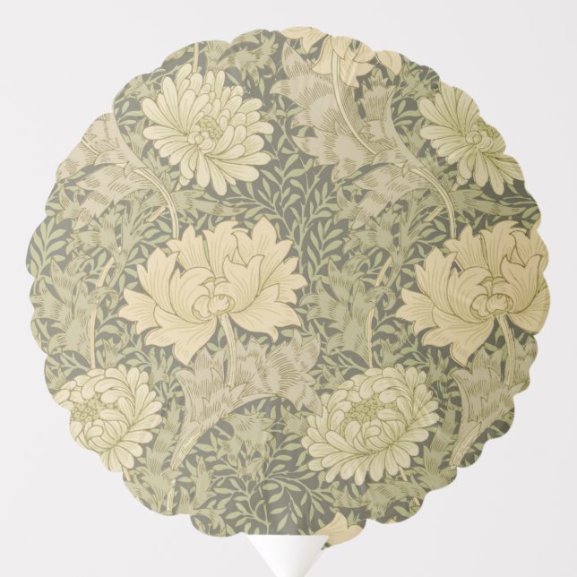 William Morris Chrysanthemum Sage Flower Balloon (Front)