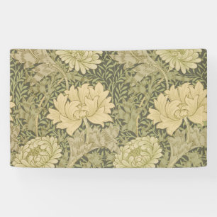 William Morris Chrysanthemum Sage Flower Banner