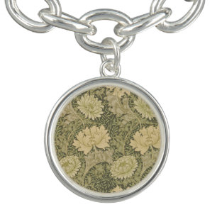 William Morris Chrysanthemum Sage Flower Bracelet