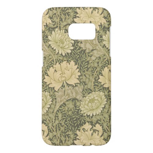 William Morris Chrysanthemum Sage Flower Samsung Galaxy S7 Case