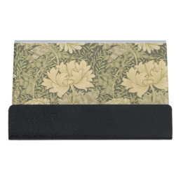William Morris Chrysanthemum Sage Flower Desk Business Card Holder