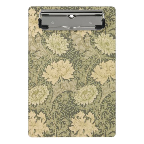 William Morris Chrysanthemum Sage Flower Mini Clipboard