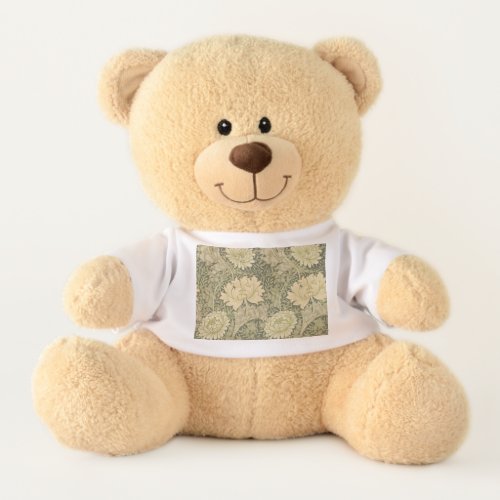 William Morris Chrysanthemum Sage Flower Teddy Bear
