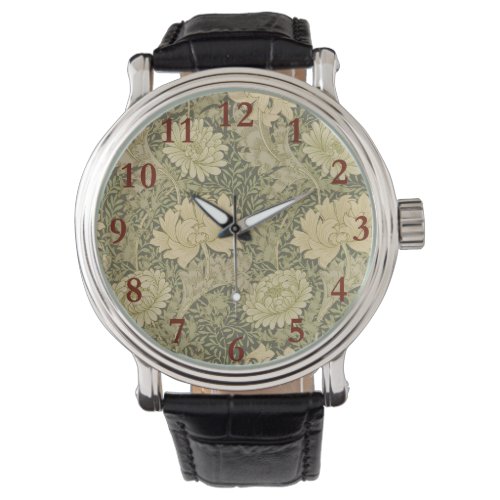 William Morris Chrysanthemum Sage Flower Watch