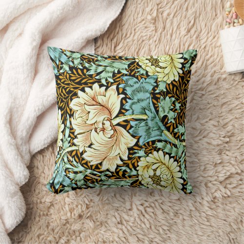 William Morris _ Chrysanthemum Throw Pillow