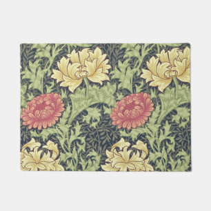 William Morris Chrysanthemum Vintage Floral Art Doormat