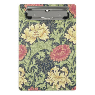 William Morris Chrysanthemum Vintage Floral Art Mini Clipboard