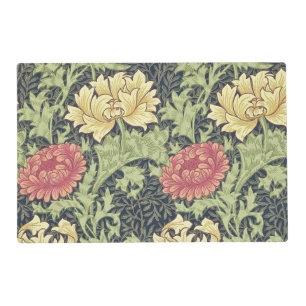 William Morris Chrysanthemum Vintage Floral Art Placemat