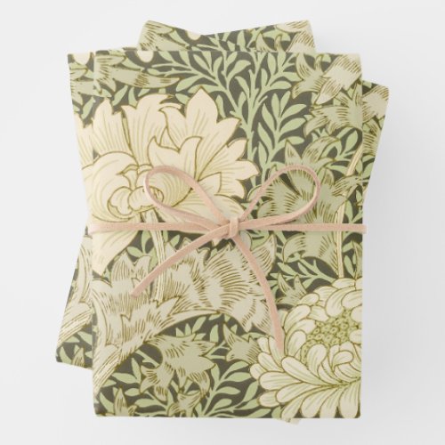 William Morris chrysanthemum wrapping paper