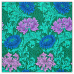 William Morris Iris and Lily, Indigo Blue Fabric