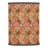William Morris Chrysanthemums, Brown and Rust Lamp Shade (Back)