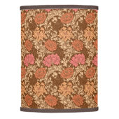 William Morris Chrysanthemums, Brown and Rust Lamp Shade (Front)