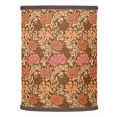William Morris Chrysanthemums, Brown and Rust Lamp Shade (Left)