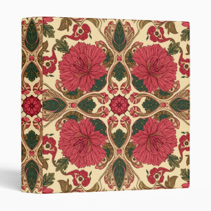 William Morris Chrysanthemums Floral Art Nouveau 3 Ring Binder