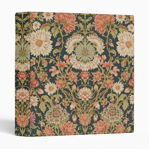 William Morris Chrysanthemums Floral Art Nouveau  3 Ring Binder