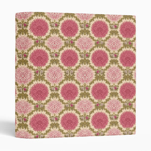  William Morris Chrysanthemums Floral Art Nouveau  3 Ring Binder