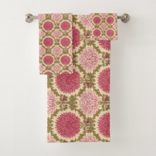  William Morris Chrysanthemums Floral Art Nouveau  Bath Towel Set
