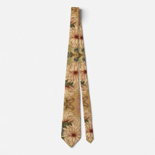  William Morris Chrysanthemums Floral Art Nouveau  Neck Tie