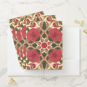William Morris Chrysanthemums Floral Art Nouveau Pocket Folder