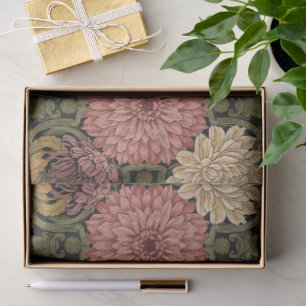 William Morris Chrysanthemums Floral Art Nouveau Tissue Paper