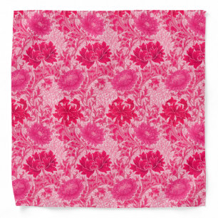 William Morris Chrysanthemums, Fuchsia Pink Bandana