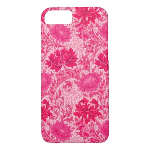 William Morris Chrysanthemums Fuchsia Pink iPhone 87 Case