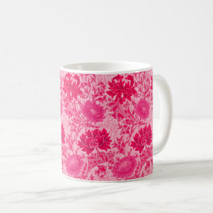 William Morris Chrysanthemums, Fuchsia Pink Coffee Mug