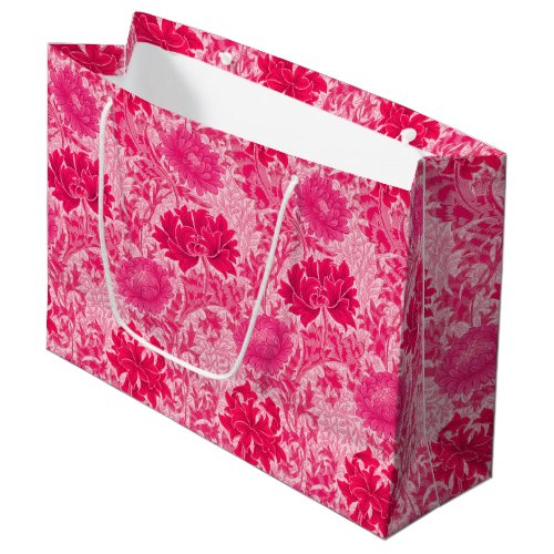 William Morris Chrysanthemums Fuchsia Pink Large Gift Bag