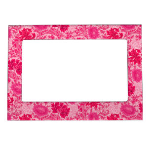 William Morris Chrysanthemums, Fuchsia Pink Magnetic Frame