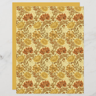 William Morris Chrysanthemums, Mustard Gold 
