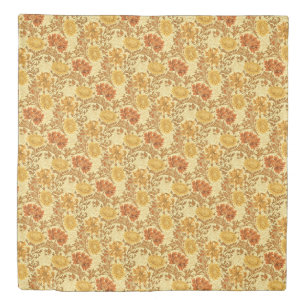 William Morris Chrysanthemums, Mustard Gold Duvet Cover