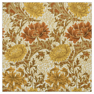 William Morris Chrysanthemums, Mustard Gold Fabric