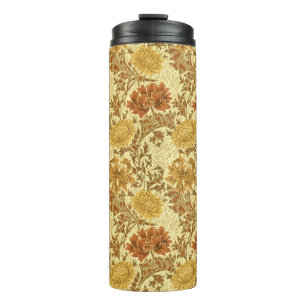 William Morris Chrysanthemums, Mustard Gold Thermal Tumbler
