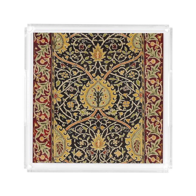 William Morris Classic Carpet Art Print Design Acrylic Tray (Front)