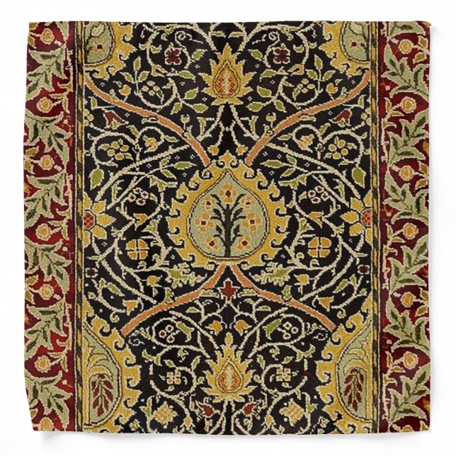 William Morris Classic Carpet Art Print Design Bandana (Front)