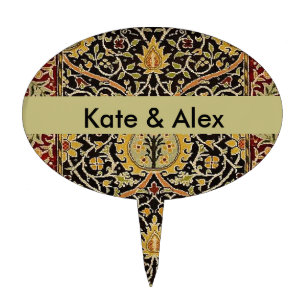 William Morris Classic Carpet Art Print Design Cake Topper