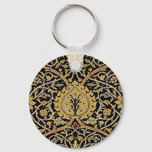 William Morris Classic Carpet Art Print Design Keychain