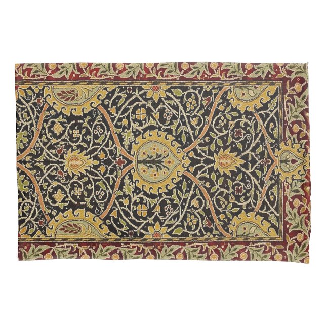 William Morris Classic Carpet Art Print Design Pillow Case (Front)