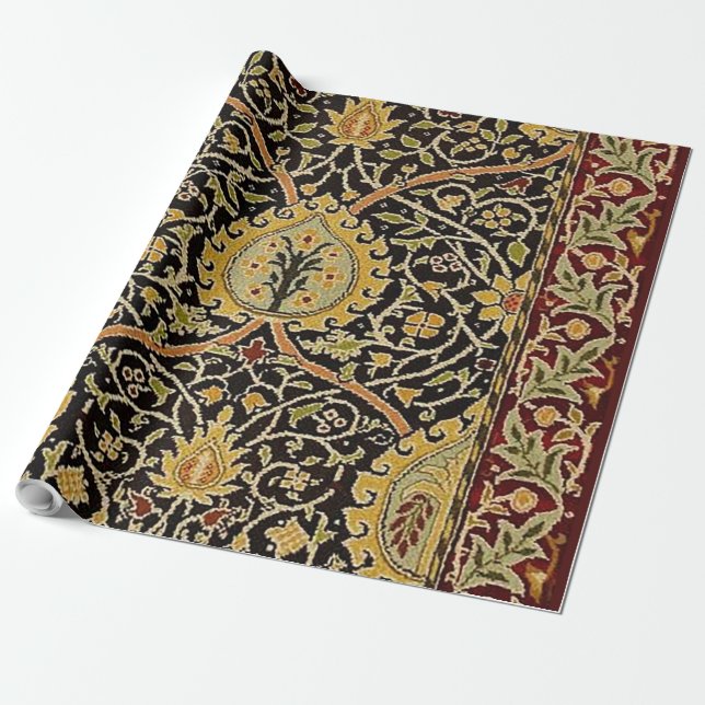 William Morris Classic Carpet Art Print Design Wrapping Paper (Unrolled)