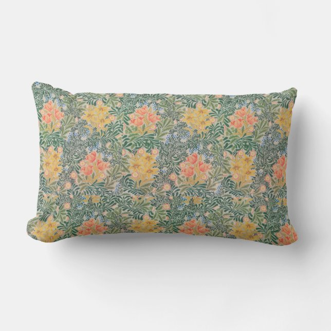 William Morris Classic Floral  Lumbar Pillow (Front)