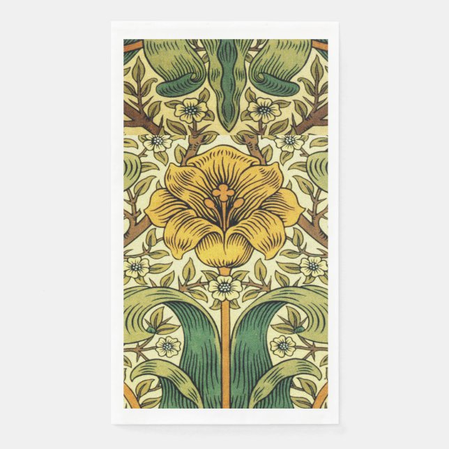 William Morris Classic Floral  Paper Guest Towels (Front)