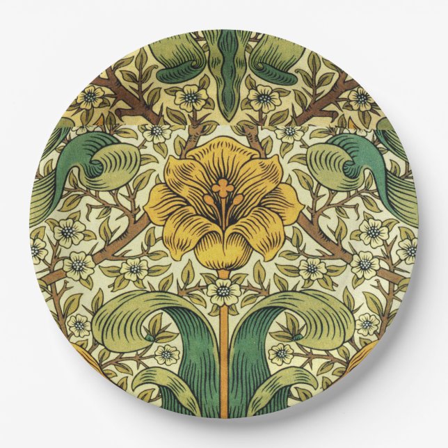 William Morris Classic Floral  Paper Plates (Front)