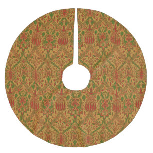 William Morris Classic green Gold Red Tree Skirt