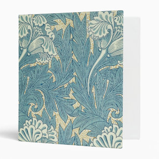 William Morris Classic Tulip Blue Floral 3 Ring Binder
