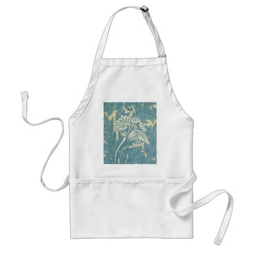 William Morris Classic Tulip Blue Floral Adult Apron