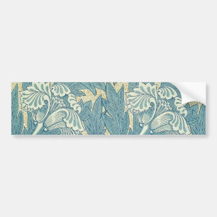 William Morris Classic Tulip Blue Floral Bumper Sticker