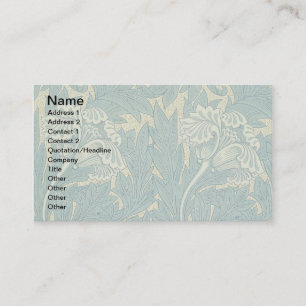 William Morris Classic Tulip Blue Floral Business Card